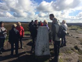 The highest point on the trip - the trig point on Stanedge Edge