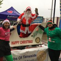 Santa with Amy and Laura from 
Tameside4Good
