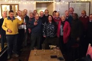 Geoff joined at this socially distanced celebration by President Martin McGill and Past Presidents Tony Lees, Tony Osborne, Keith Carlisle and John Preddy, who with Geoff have given 237 years of valuable service to Rotary and the Seaford community.