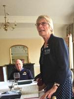 District Governor Mary Whitehead addressing the meeting