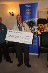 Scout Group Roof receive donation for Roof repairs