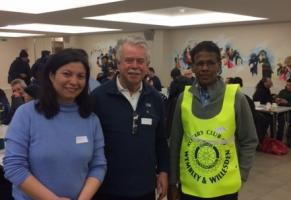 Rotary serves dinner to homeless people