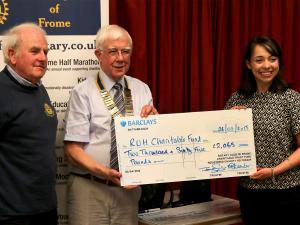 Rotary Clubs handover Â£6000 to RUH and Help for Heroes