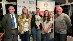 2022 RYLA (Rotary Youth Leadership Awards) team - Lily Constable, Chloe Dunleavie and Lucy Bowker 