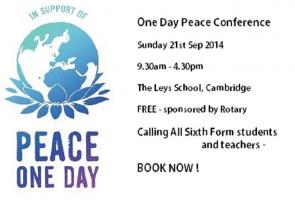 Sep 2014 Peace One Day Conference 9.30am - 4.30pm