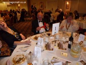 Astounded Rotarians collapse with laughter.


