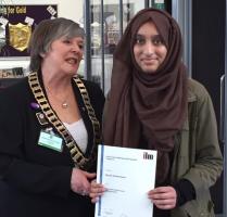 Princes Risborough School Interactor becomes the first recipient of an ILM endorsed certificate in Rotary Youth Leadership and Management