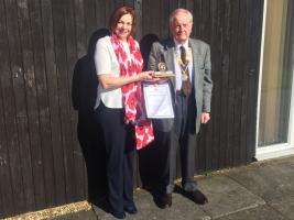 Melanie Parker received Community Service Award from Dunstable Rotary Club