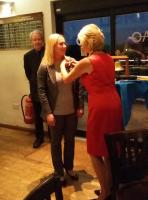 President Wendy inducts Natallia Kasakovich into St Albans Verulamium Rotary Club