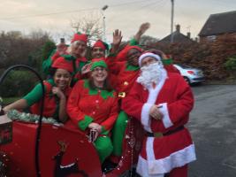 Nottingham Rotary Santa and Elves at Mulberry Court Care Home