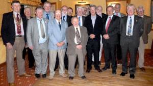 President Elfed welcomes fifteen members of the Rotary Club of Rhyl to the Brookhouse Tavern