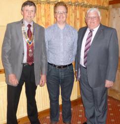 David Jones welcomed by President Elfed and Brian