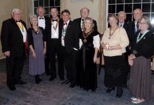 President Dilwyn at his main guests at the Charter Dinner