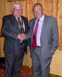 President Brian thanks Rotarian Alan Morgan