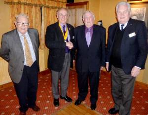 Gwynfor Griffiths with President Elect Gwyn, Ivor (left) and Gwyrfai