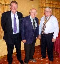 Rev. Rotarian Clive Sutherton with President Brian and member Michael Roberts.