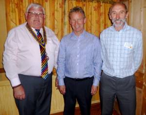 President Brian and Hywel welcome Russell Morris