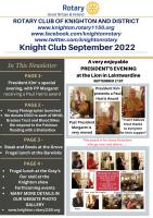 Knight Club newsletter September 2022
