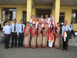 At Nimbong Rural School (Back row: Carol Hamilton, Elaine O
