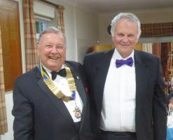 27 June 2019, at the close of the President's Dinner, the outgoing President Richard Drummond handed over the chain of office to new President David Coker.