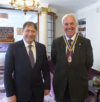 President Paul Fry with guest UCA Vice-Chancellor Prof. Bashir Makhoul
