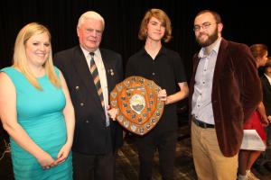 Gemma Perry, Pres Bill Rind, Jacob Cox and Richard Cull