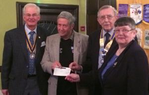 Presentation of cheque to RNLI