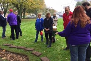 20,000 Purple4Polio crocus corms planted in the grounds of Government House (15 November 2016)