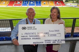 Donation to Prostrate Scotland
courtesy of Richard Wilkins Perthshire Advertiser