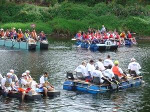 Monmouth Rotary Raft Race Fun on the River Wye!