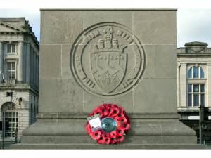 The Wreath laid on Southport Cenotaph