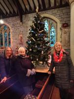 Our Rotary Christmas tree on display in St Edwards Church, Knighton