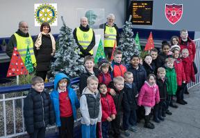 Allan's Primary School Christmas Trees at Station