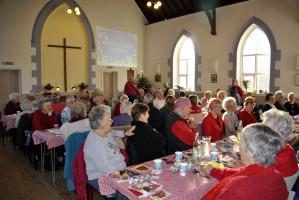 We support the pensioners Christmas lunch in Knighton