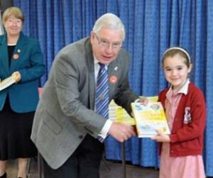 12 July 2010 - Club presents dictionaries at St George's School, Amersham