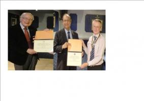 Awards for 40 years service in Rotary Rtn Subhash Hora & Rtn John Fowler
