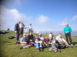 Lunch on the summit of Mam Tor