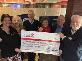 Cheque to Thames Valley Air Ambulance