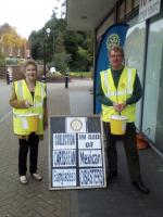 Rotarians collecting in Westbury High Street