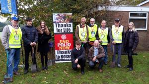 End Polio Now - Crocus Planting at Rodborough School