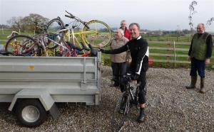 Yellow Bikes go to Charity for Recycling 