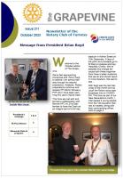 Front page of October's newsletter