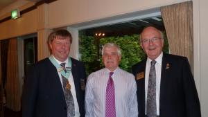 District Governor 1285 Nigel Danby, Andy Williams Rotary Club of Tameside (prov) and President Rotary in Great Britain and Ireland PeterDavey
