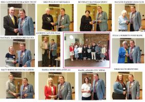 Cheque presentations and charity updates