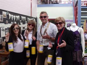 " Rock Those Shades Day", helping Bungay Rotary Club president Chris Staines raise money for the Teenage Cancer Trust.