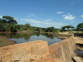 A typical sand dam in Africa