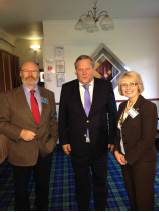 Steven Van Hoogstraten with President Libby and DG Jim Houston