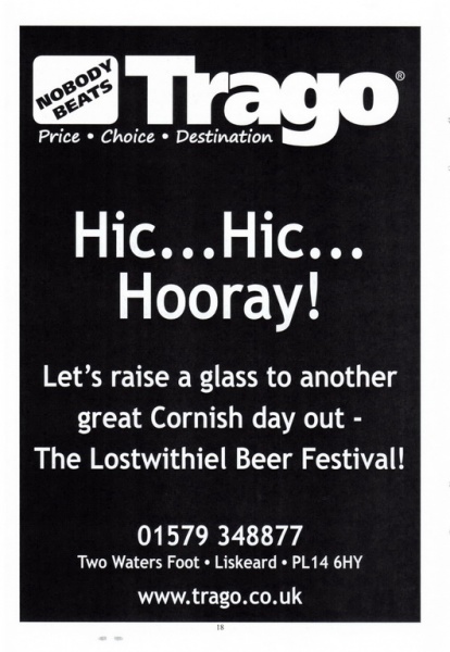 2018 Beer Festival Programme Page 18