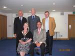 Front: New President Margaret Clark with outgoing President David Hill.