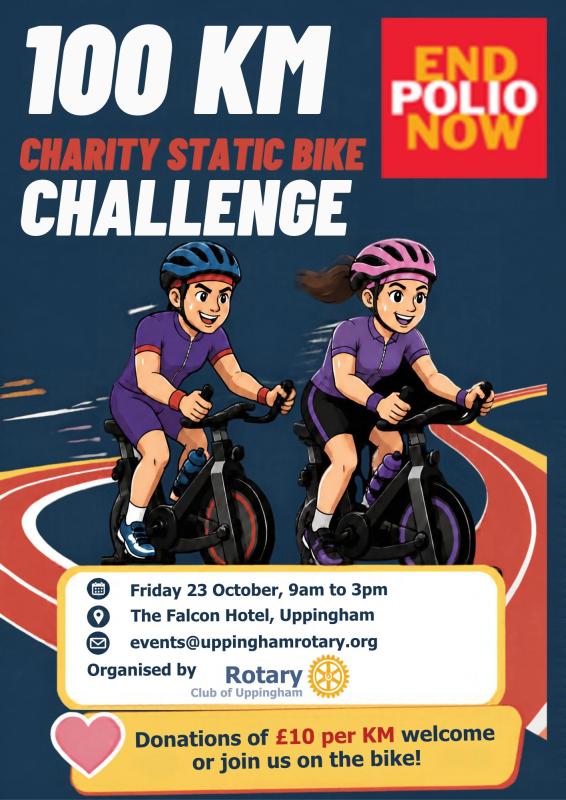 Pedaling hard to raise ££££s for End Polio Now